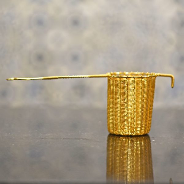 Brass Hand Woven Tea Strainer